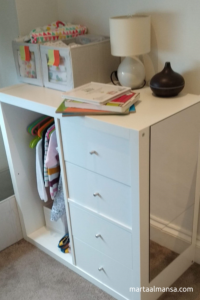 kallax montessori wardrobe ikea hack