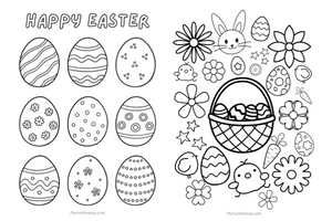 easter free colouring pages