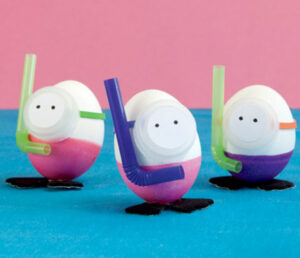 funny egg decorating ideas. scuba divers easter eggs
