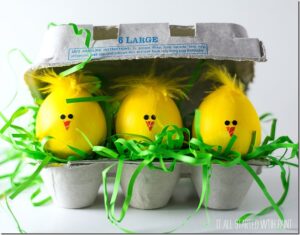 funny egg decorating ideas. chick easter eggs
