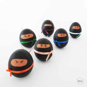 funny egg decorating ideas. ninja easter eggs