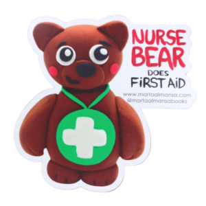 nurse bear does first aid magnet